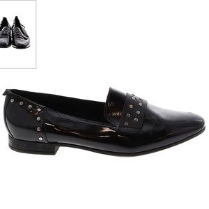 Geox Respira black patent studded flats size Euro 40 or US 9